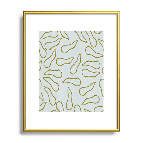 Lola Terracota Moving shapes on a soft colors background 436 Metal Framed Art Print