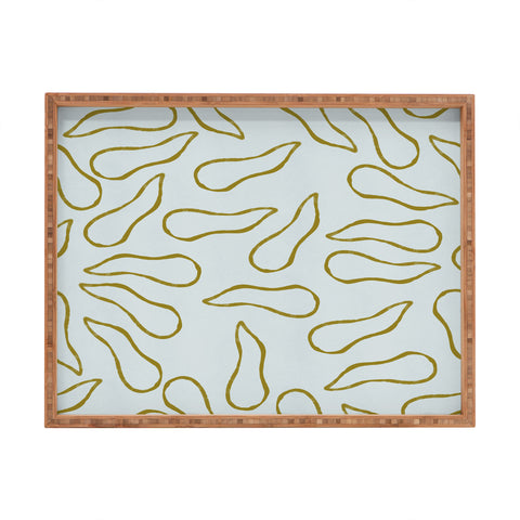 Lola Terracota Moving shapes on a soft colors background 436 Rectangular Tray