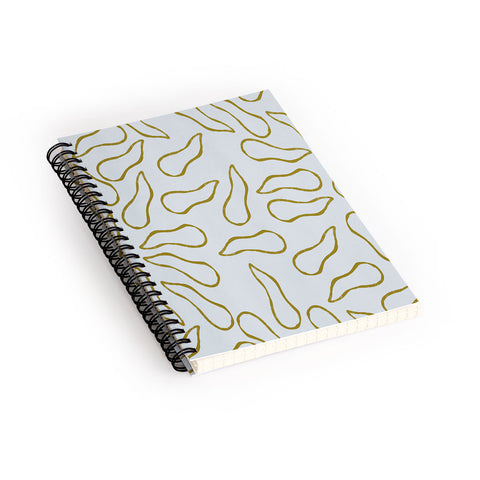 Lola Terracota Moving shapes on a soft colors background 436 Spiral Notebook