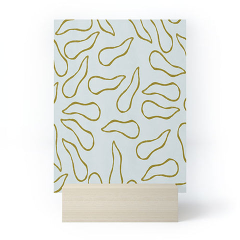 Lola Terracota Moving shapes on a soft colors background 436 Mini Art Print