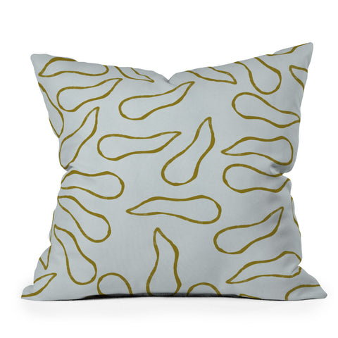 Lola Terracota Moving shapes on a soft colors background 436 Outdoor Throw Pillow