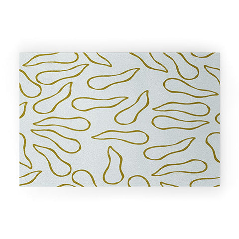 Lola Terracota Moving shapes on a soft colors background 436 Welcome Mat