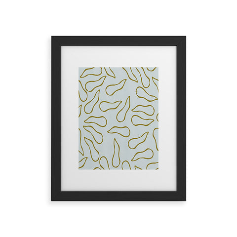 Lola Terracota Moving shapes on a soft colors background 436 Framed Art Print