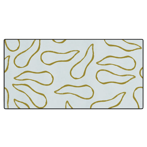 Lola Terracota Moving shapes on a soft colors background 436 Desk Mat