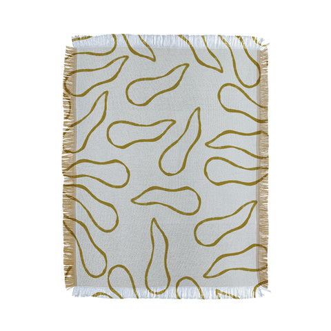 Lola Terracota Moving shapes on a soft colors background 436 Throw Blanket