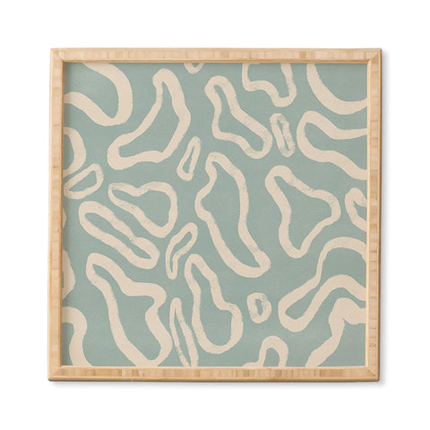 Lola Terracota Organical shapes 443 Framed Wall Art