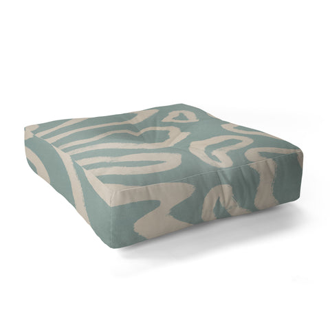 Lola Terracota Organical shapes 443 Floor Pillow Square