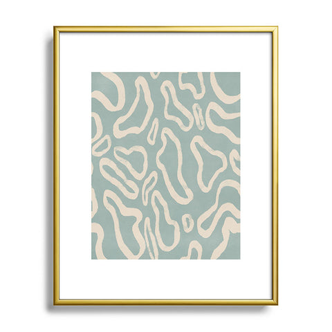 Lola Terracota Organical shapes 443 Metal Framed Art Print