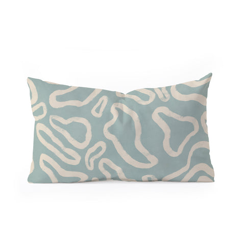 Lola Terracota Organical shapes 443 Oblong Throw Pillow