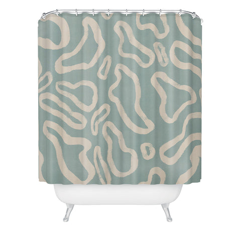 Lola Terracota Organical shapes 443 Shower Curtain