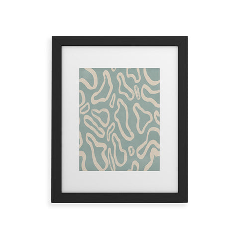 Lola Terracota Organical shapes 443 Framed Art Print
