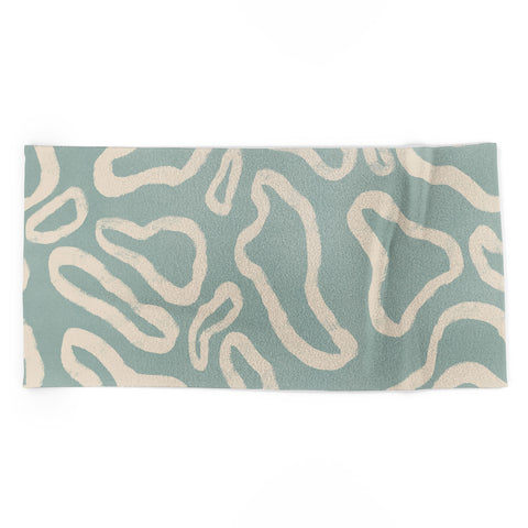 Lola Terracota Organical shapes 443 Beach Towel