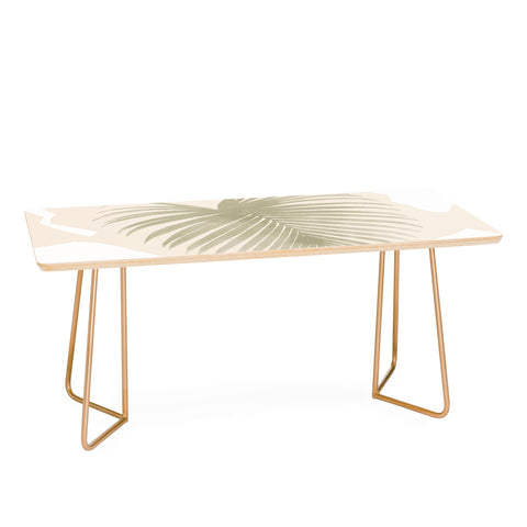 Lola Terracota Palm leaf with abstract handmade shapes Coffee Table