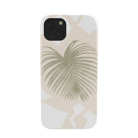 Lola Terracota Palm leaf with abstract handmade shapes Phone Case
