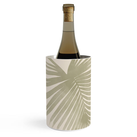 Lola Terracota Palm leaf with abstract handmade shapes Wine Chiller