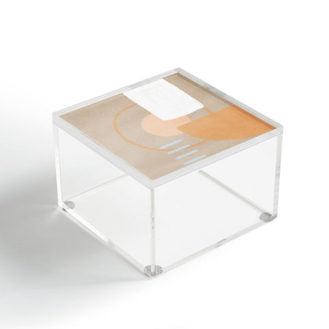 Lola Terracota Simple shapes boho minimalist Acrylic Box