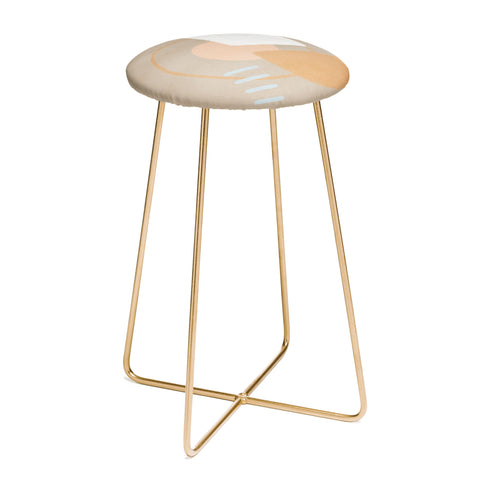 Lola Terracota Simple shapes boho minimalist Counter Stool