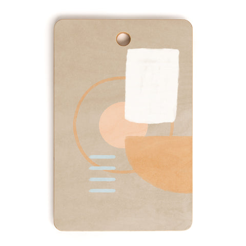 Lola Terracota Simple shapes boho minimalist Cutting Board Rectangle