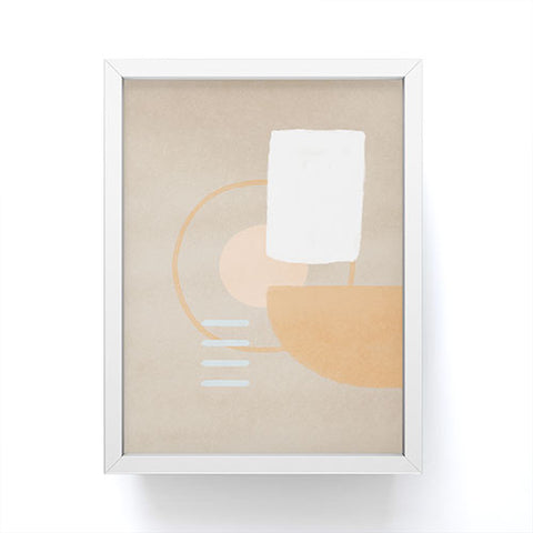 Lola Terracota Simple shapes boho minimalist Framed Mini Art Print