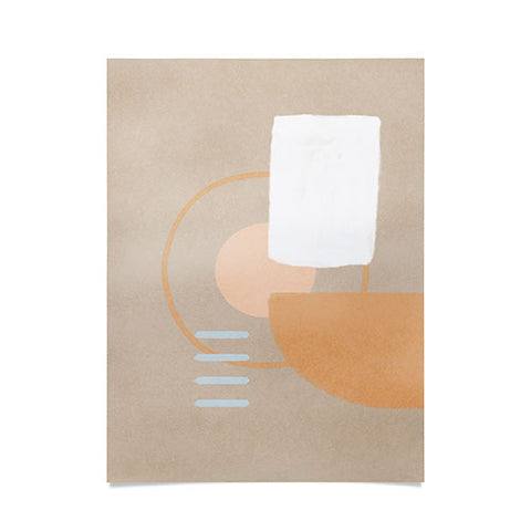 Lola Terracota Simple shapes boho minimalist Poster
