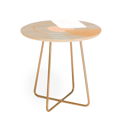 Lola Terracota Simple shapes boho minimalist Round Side Table