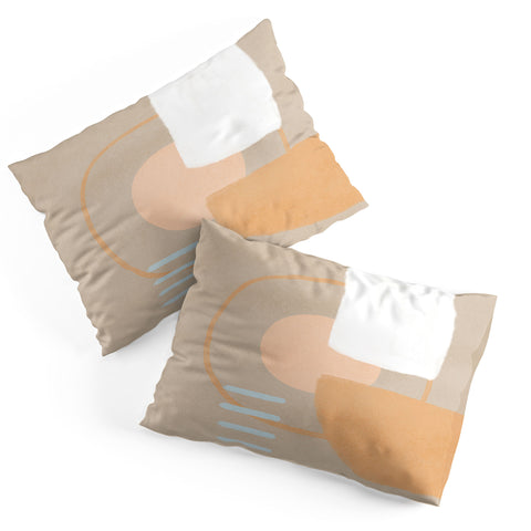 Lola Terracota Simple shapes boho minimalist Pillow Shams