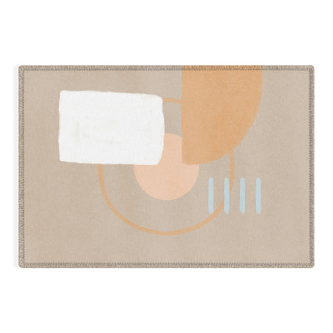 Lola Terracota Simple shapes boho minimalist Outdoor Rug
