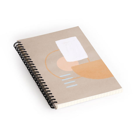 Lola Terracota Simple shapes boho minimalist Spiral Notebook