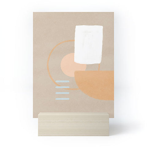 Lola Terracota Simple shapes boho minimalist Mini Art Print