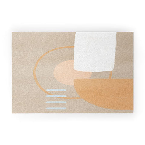 Lola Terracota Simple shapes boho minimalist Welcome Mat
