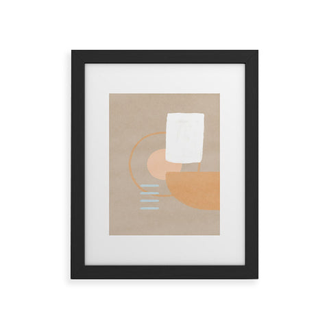 Lola Terracota Simple shapes boho minimalist Framed Art Print