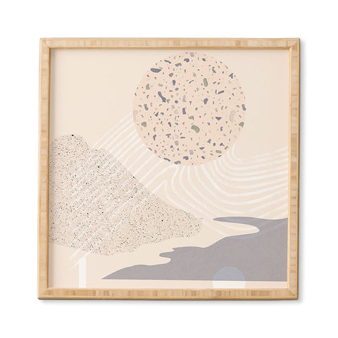 Lola Terracota Soft landscape Framed Wall Art