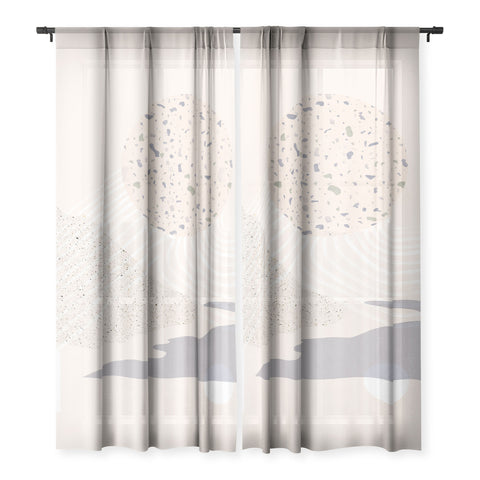 Lola Terracota Soft landscape Sheer Non Repeat