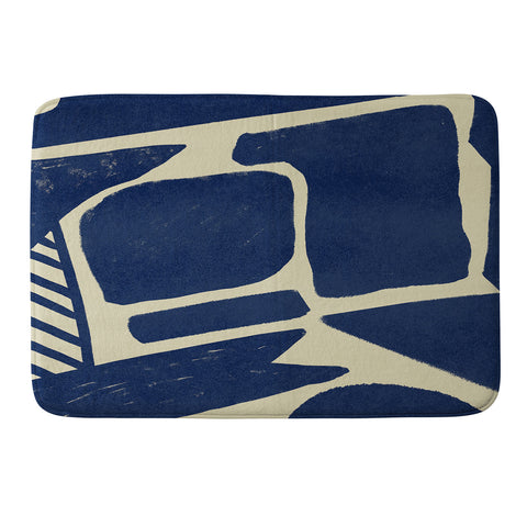 Lola Terracota Strong shapes on simple background Memory Foam Bath Mat