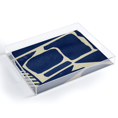 Lola Terracota Strong shapes on simple background Acrylic Tray