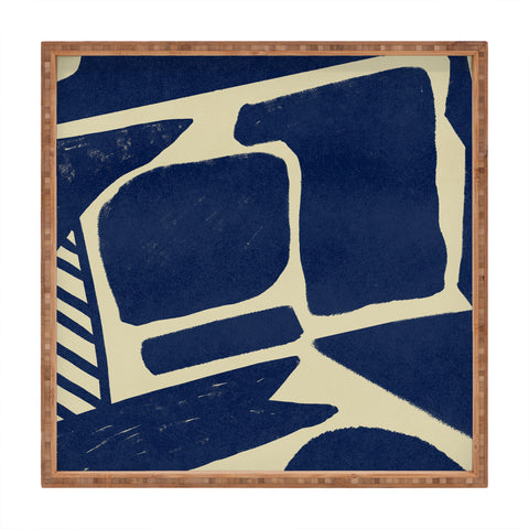 Lola Terracota Strong shapes on simple background Square Tray