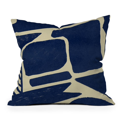 Lola Terracota Strong shapes on simple background Throw Pillow