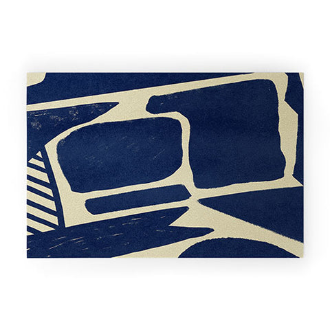 Lola Terracota Strong shapes on simple background Welcome Mat