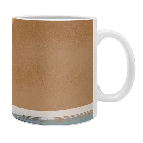 Lola Terracota Sunset with minimal shapes on kraft paper Coffee Mug