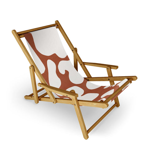 Lola Terracota Terracotta with shapes in offwhite Sling Chair