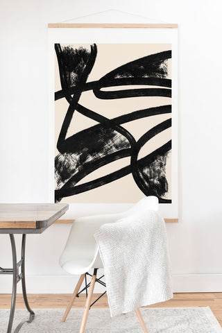 Lola Terracota That was a cow Abstraction Art Print And Hanger