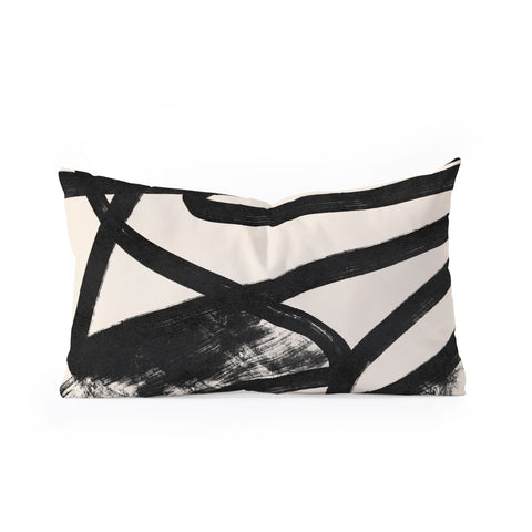 Lola Terracota That was a cow Abstraction Oblong Throw Pillow