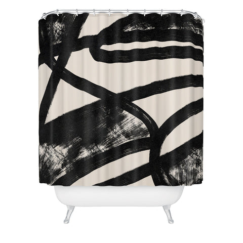 Lola Terracota That was a cow Abstraction Shower Curtain