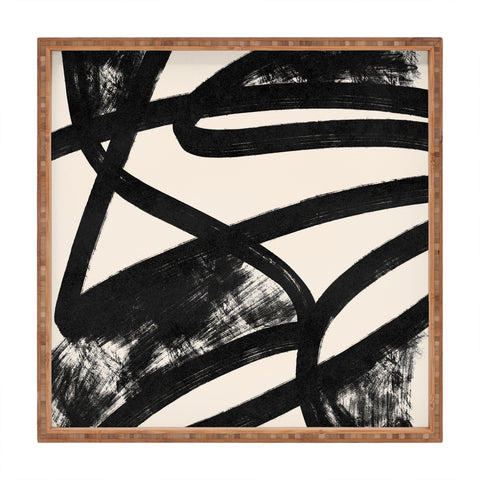 Lola Terracota That was a cow Abstraction Square Tray