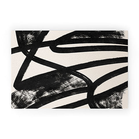 Lola Terracota That was a cow Abstraction Welcome Mat