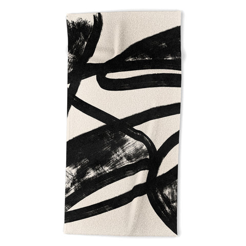 Lola Terracota That was a cow Abstraction Beach Towel