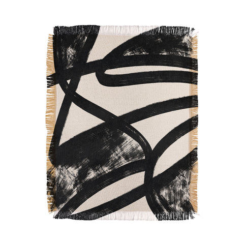 Lola Terracota That was a cow Abstraction Throw Blanket