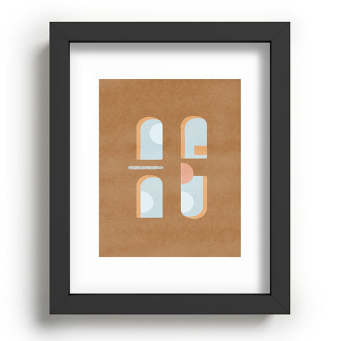 Lola Terracota The arch of a window abstract shapes contemporary Recessed Framing Rectangle