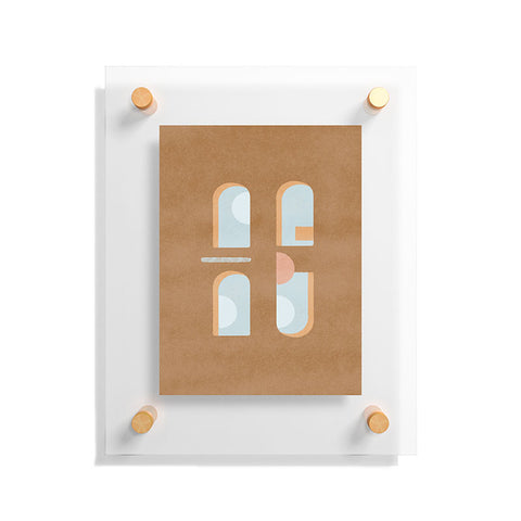 Lola Terracota The arch of a window abstract shapes contemporary Floating Acrylic Print