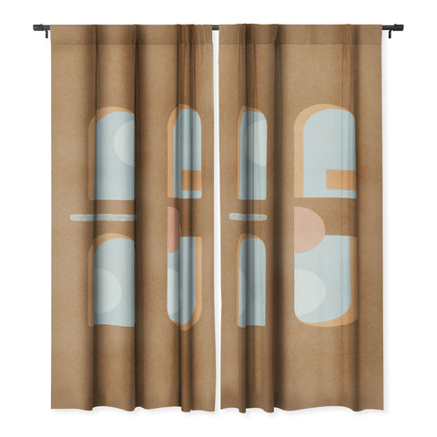 Lola Terracota The arch of a window abstract shapes contemporary Blackout Non Repeat